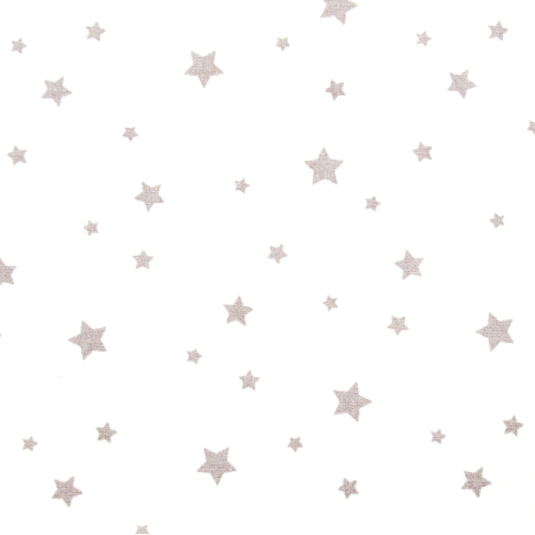 Tela patchwork estrellas grises sobre blanco
